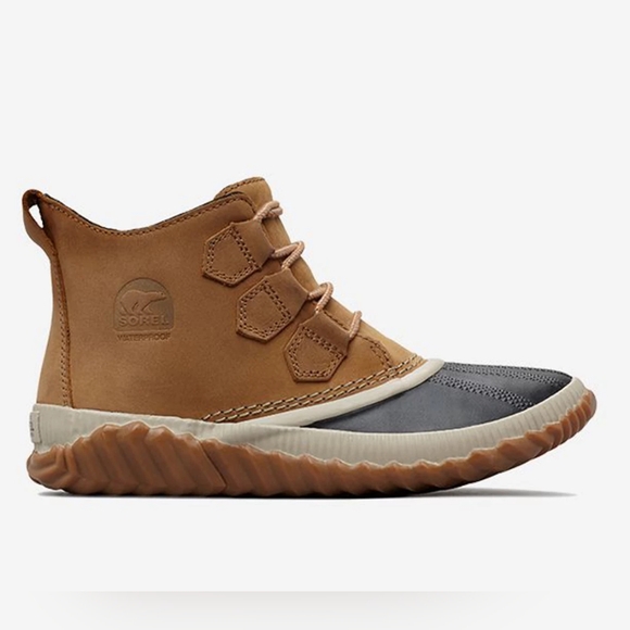 Sorel Classic Brown And Black Out And About Plus Waterproof Booties Size 8.5 - Picture 3 of 12